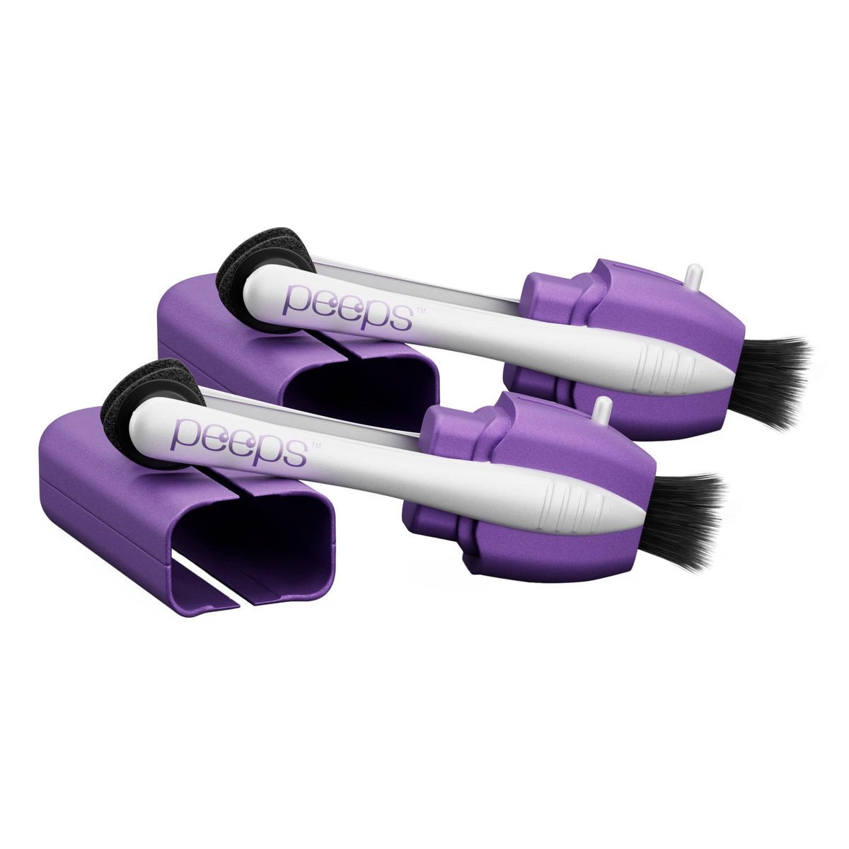 Peeps CarbonKlean pour lunettes, vue avant nette et sans traces.