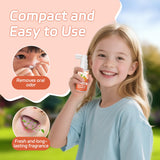 PEGO voyage spray orange, format portable et pratique.