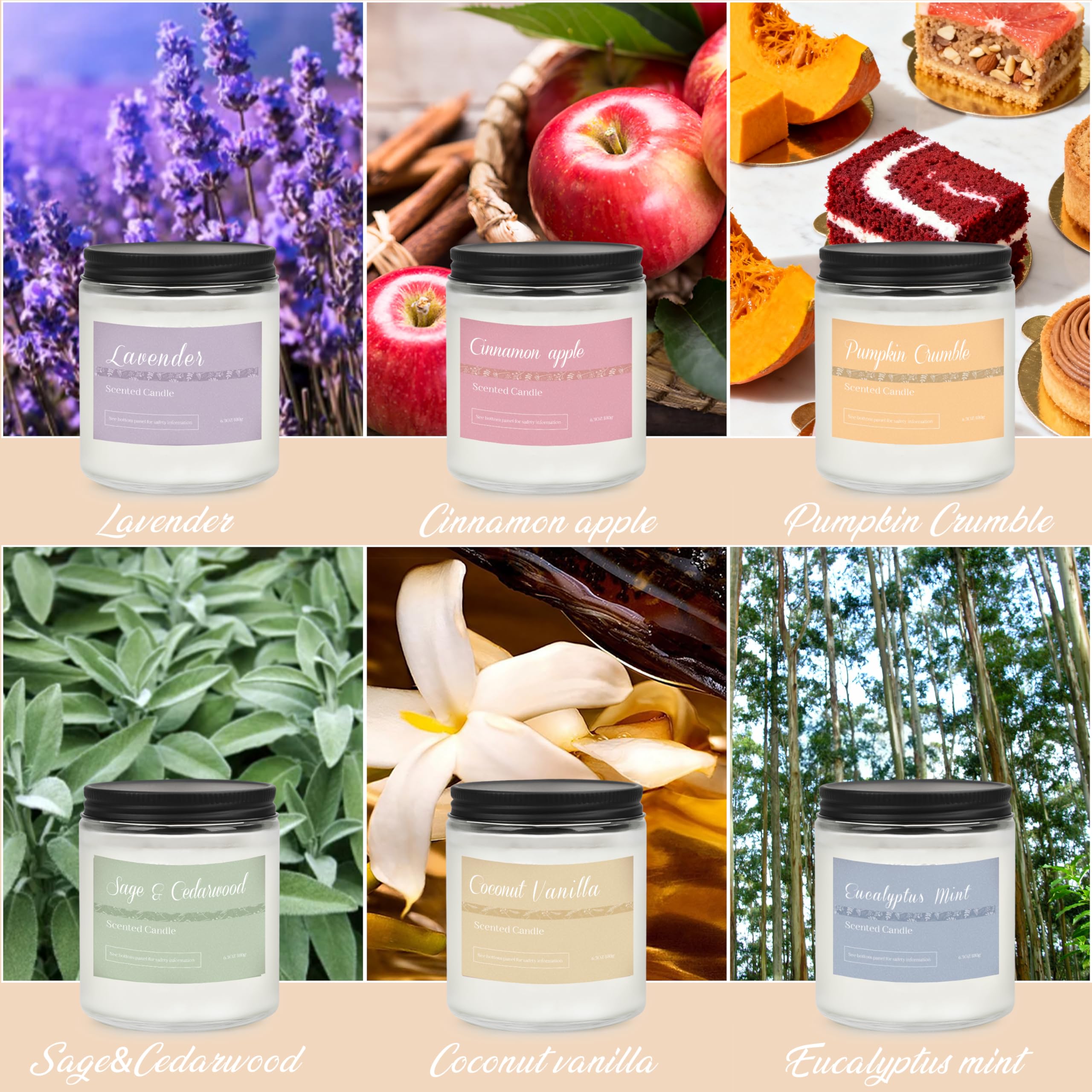 Bougies PELN – lavande, parfum apaisant pour chambre à coucher.