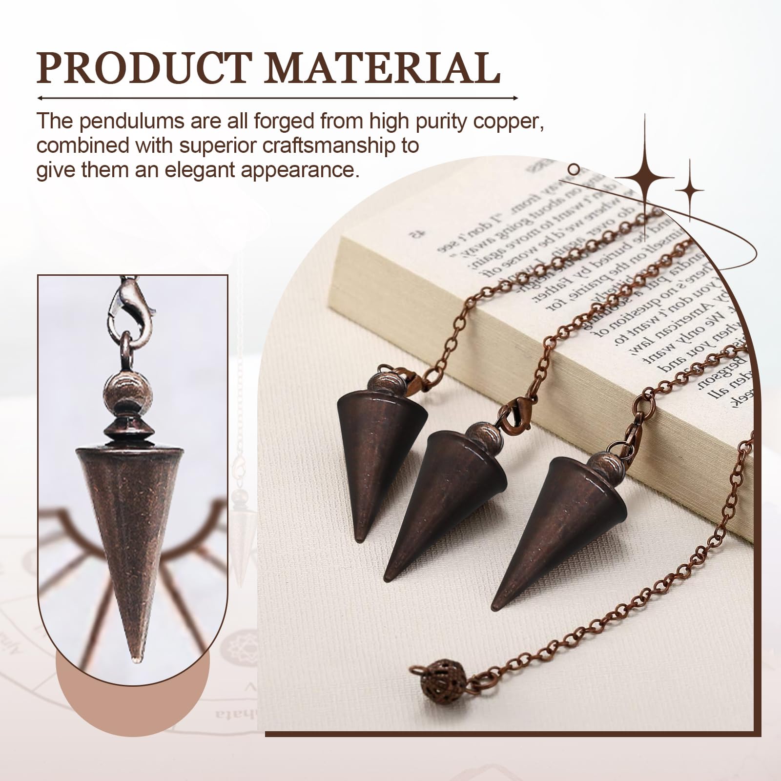 Pendule cuivre design durable pour usage quotidien et rituel.