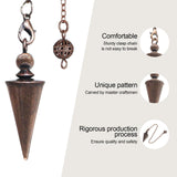 Pendule cuivre idéal pour planche radiesthésie et lectures énergétiques.