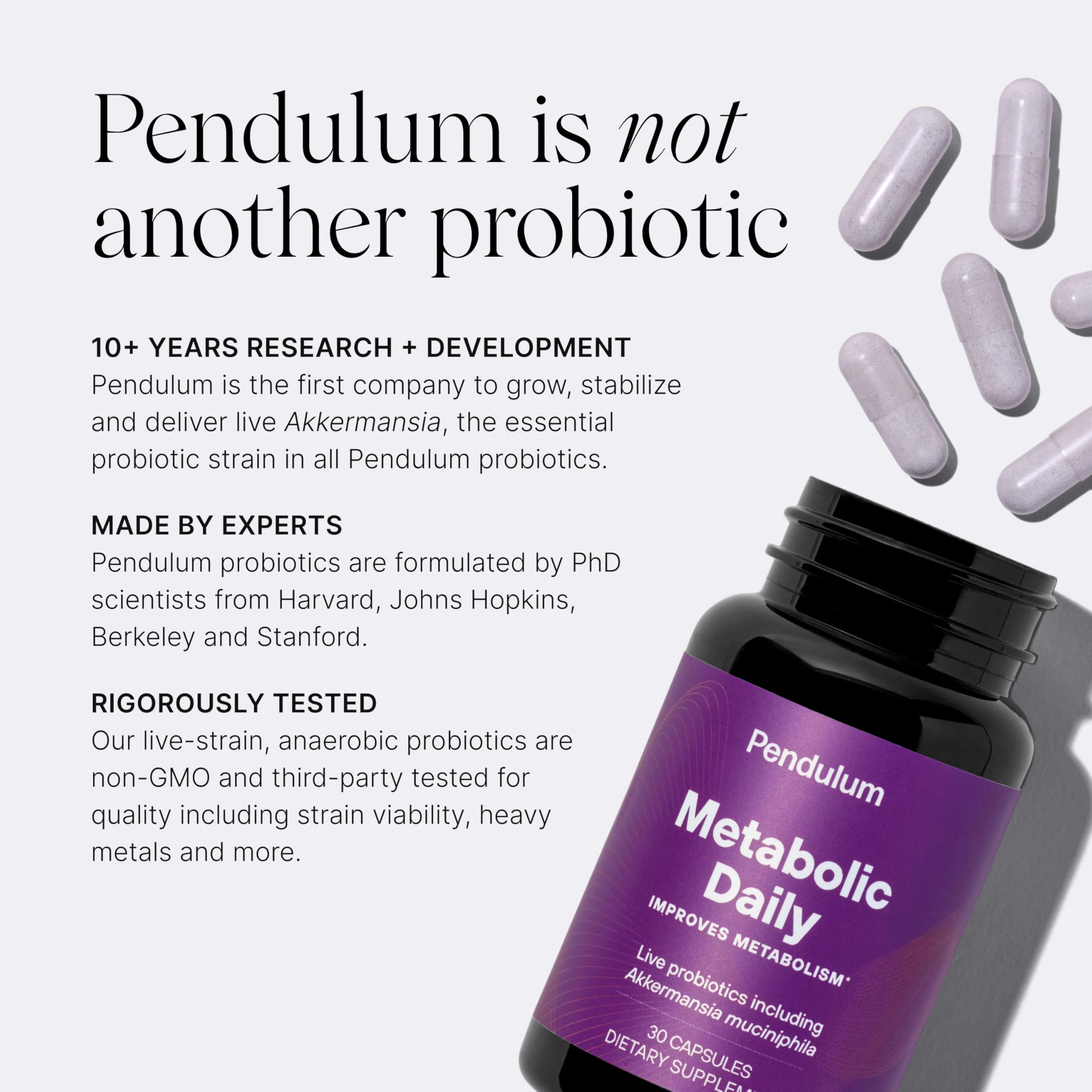 Pendulum Metabolic Daily – présentation des souches et de la formulation pour soutenir le métabolisme.