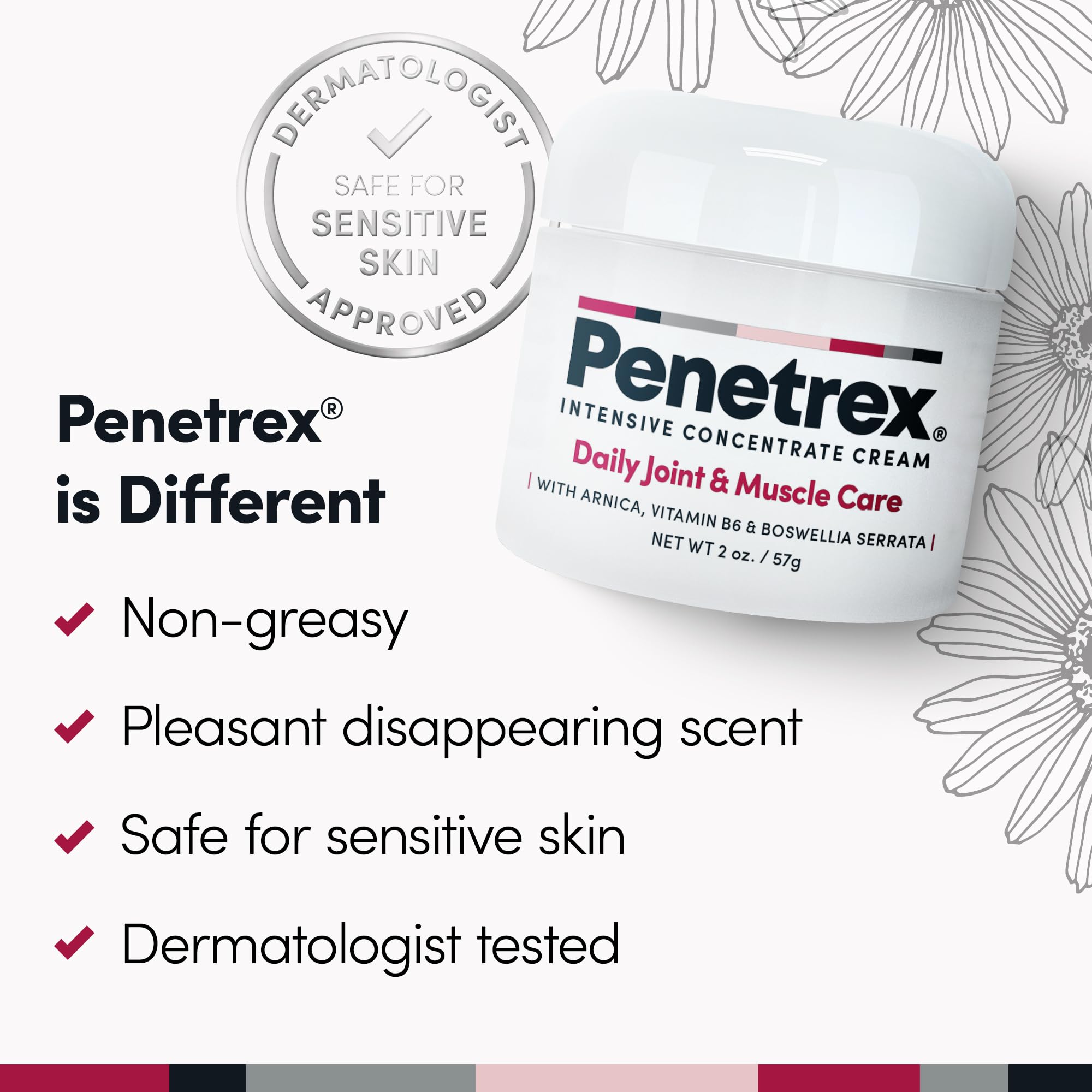 Penetrex crème-relief-genoux: apaise les douleurs liées à l'exercice.