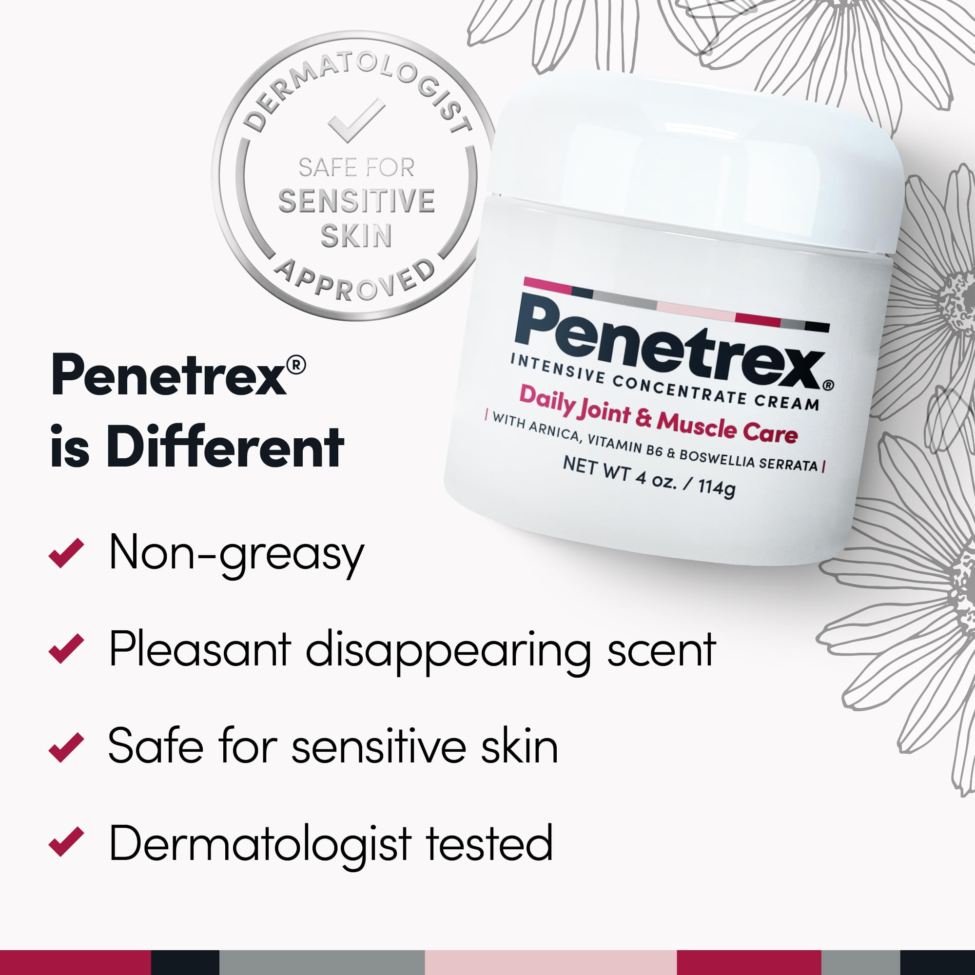 Crème Penetrex rafraîchit le cou et facilite le mouvement.