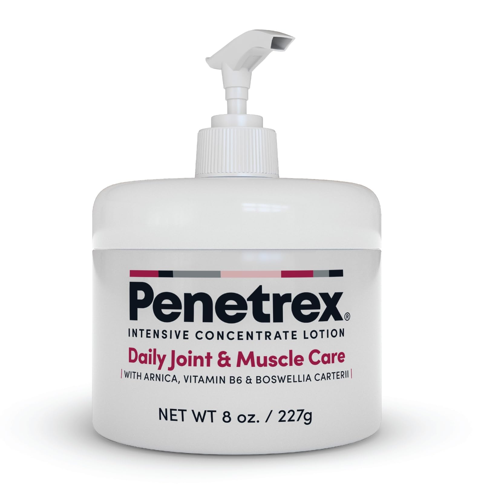Penetrex Lotion thérapie articulations et muscles montre une application ciblée soulageant les tensions quotidiennes.