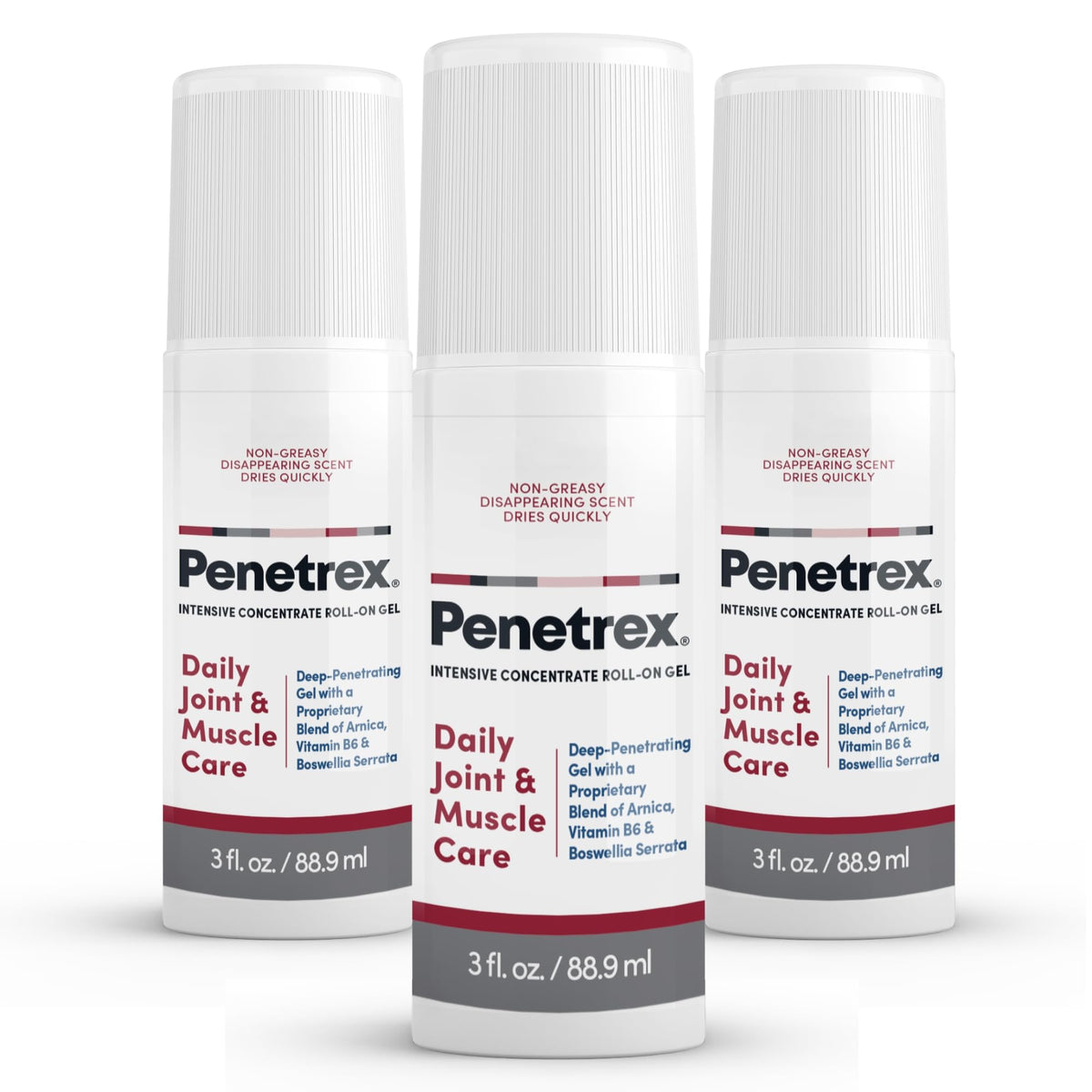 Penetrex roll-on, bouteille 3oz prête à l’emploi pour des zones ciblées.