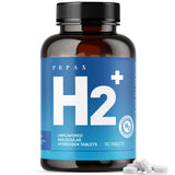 Pepax tablettes hydrogène 108ppm dans l'eau pour une hydratation optimisée.