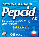 Pepcid AC emballage double: deux boîtes pour un usage pratique.