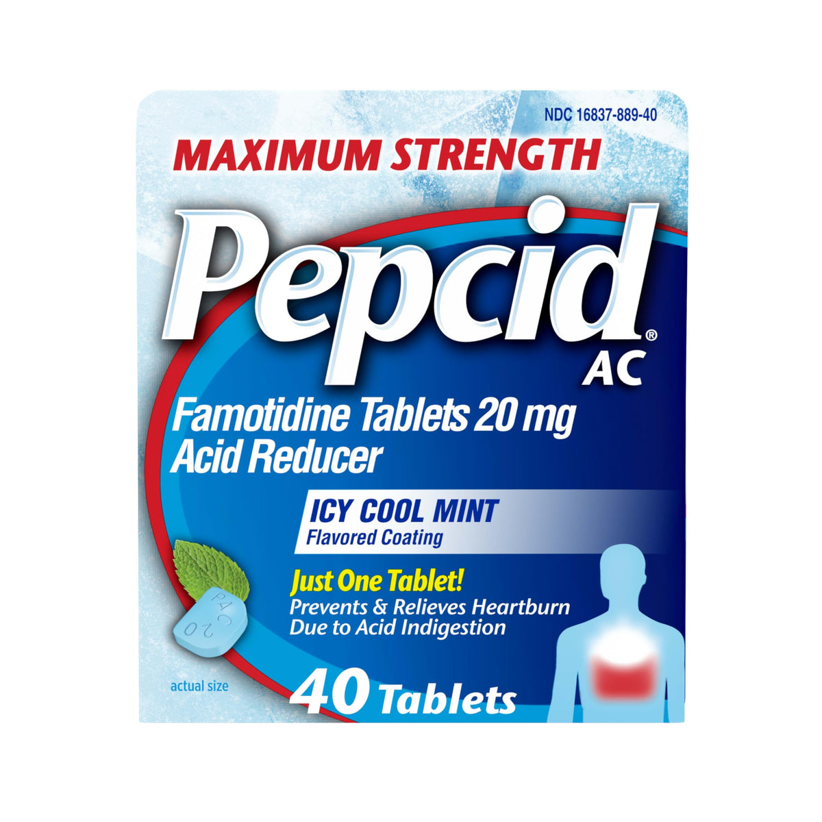 Pepcid AC comprimés puissance maximale ; soulagement potentiel après repas copieux