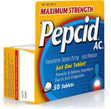 Blister transparent Pepcid AC CSC24 avec comprimés faciles à emporter