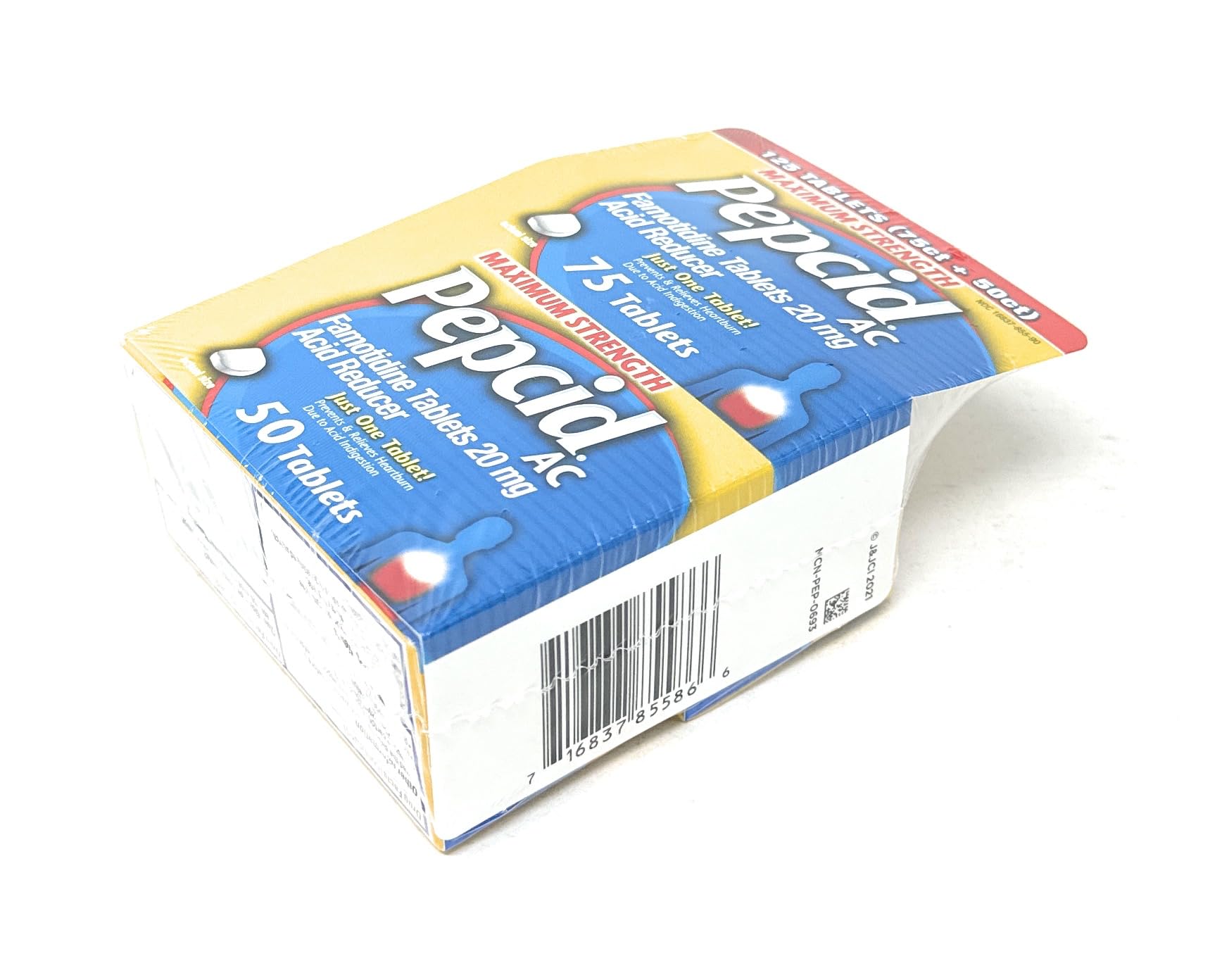 Pepcid AC Forte – emballage portable, idéal dans le sac ou au bureau.