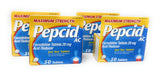 Pepcid AC bouteille 50 tablettes, pratique à emporter.
