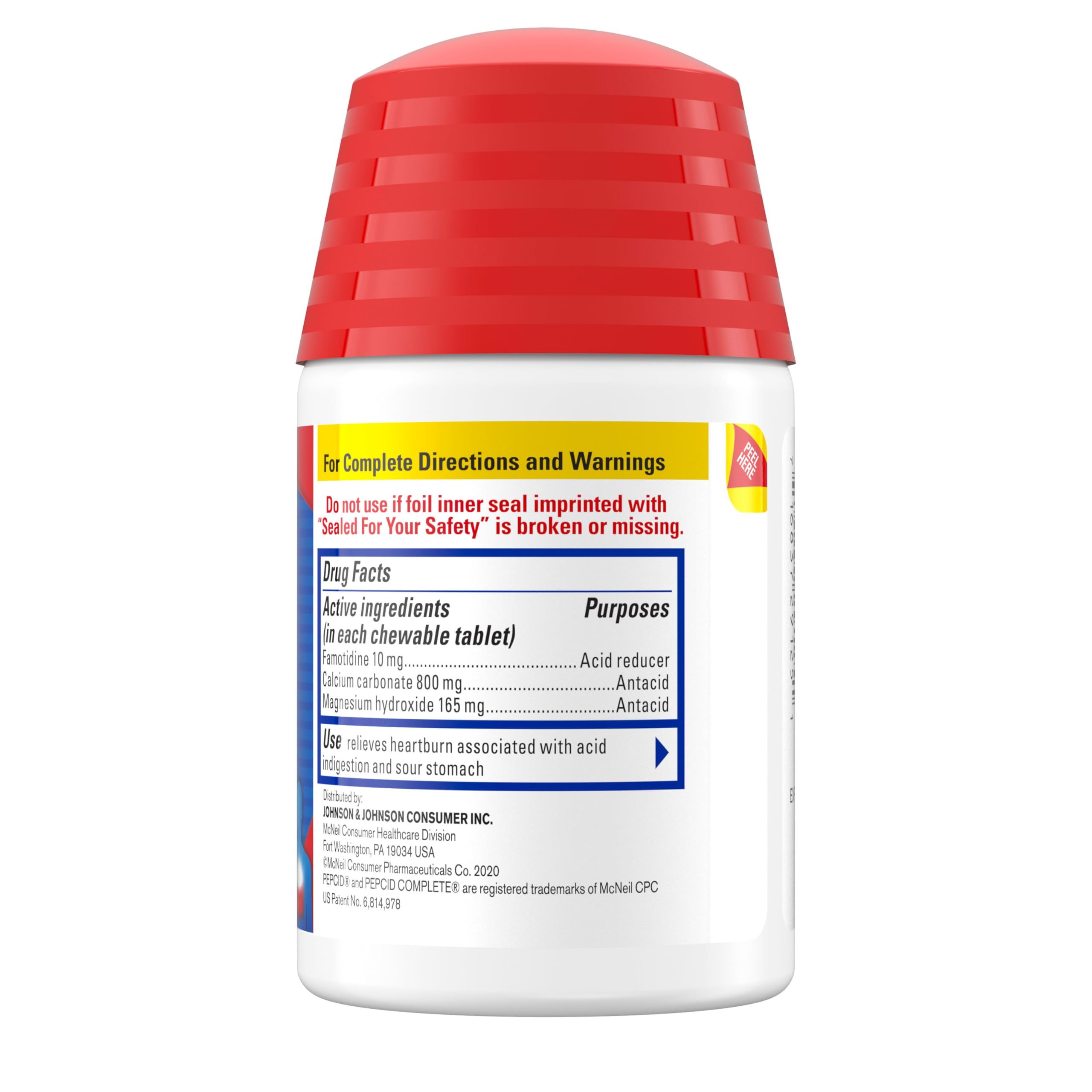 Utilisation quotidienne Pepcid Complete idéale à la maison et au travail.