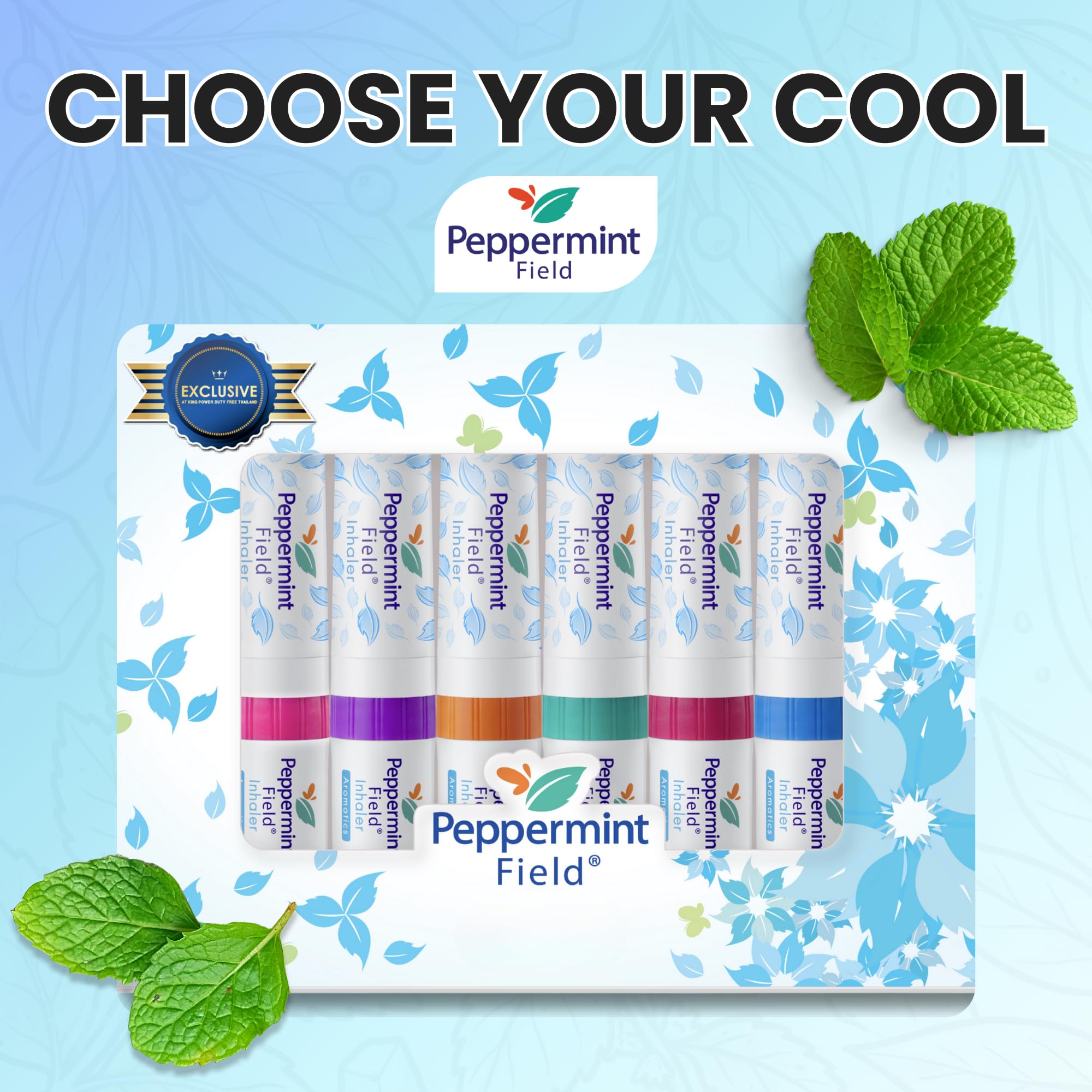 Peppermint Field Inhalateur nasal fabriqué en Thaïlande avec soin.