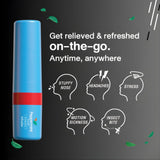 Peppermint Field inhalateur nasal noir peut être appliqué sur les tempes.
