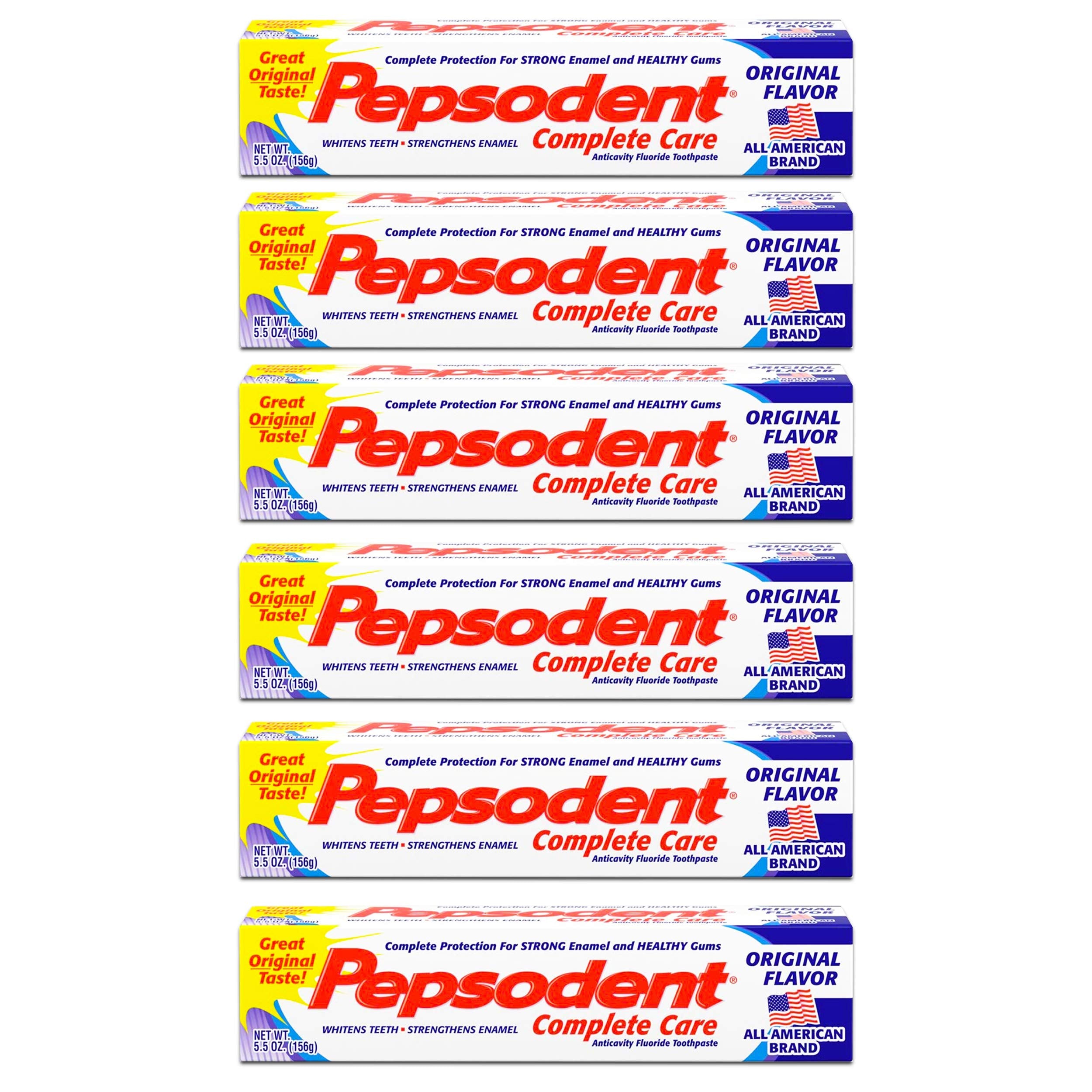 Tube Pepsodent Complete Care pour un brossage efficace et une haleine fraîche.