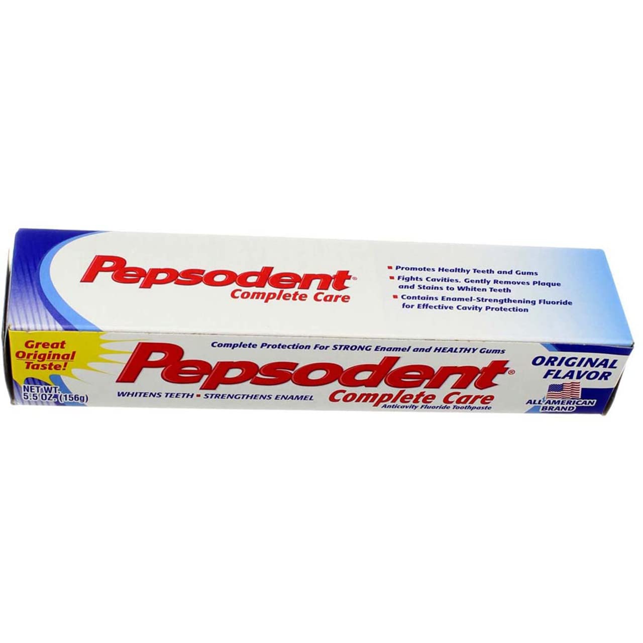 Menthe rafraîchissante et dentifrice Pepsodent Complete Care.