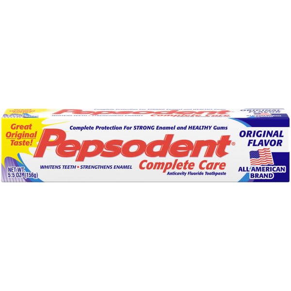 Pepsodent Soin Complet minéraux calcium-phosphate, renforce l'émail.