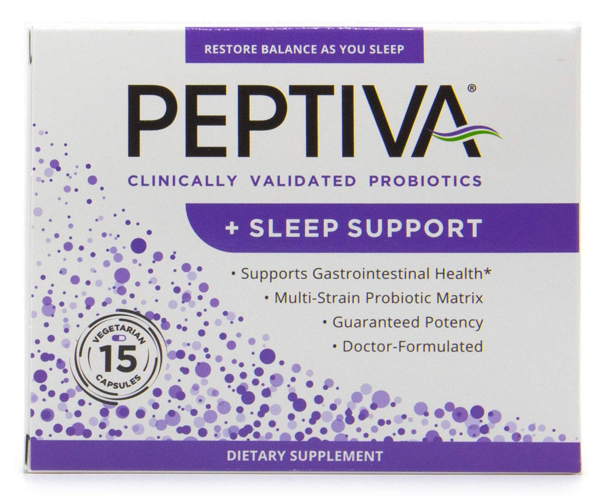 Bouteille Peptiva – 26 milliards CFU, soutien digestif potentiel et sommeil.