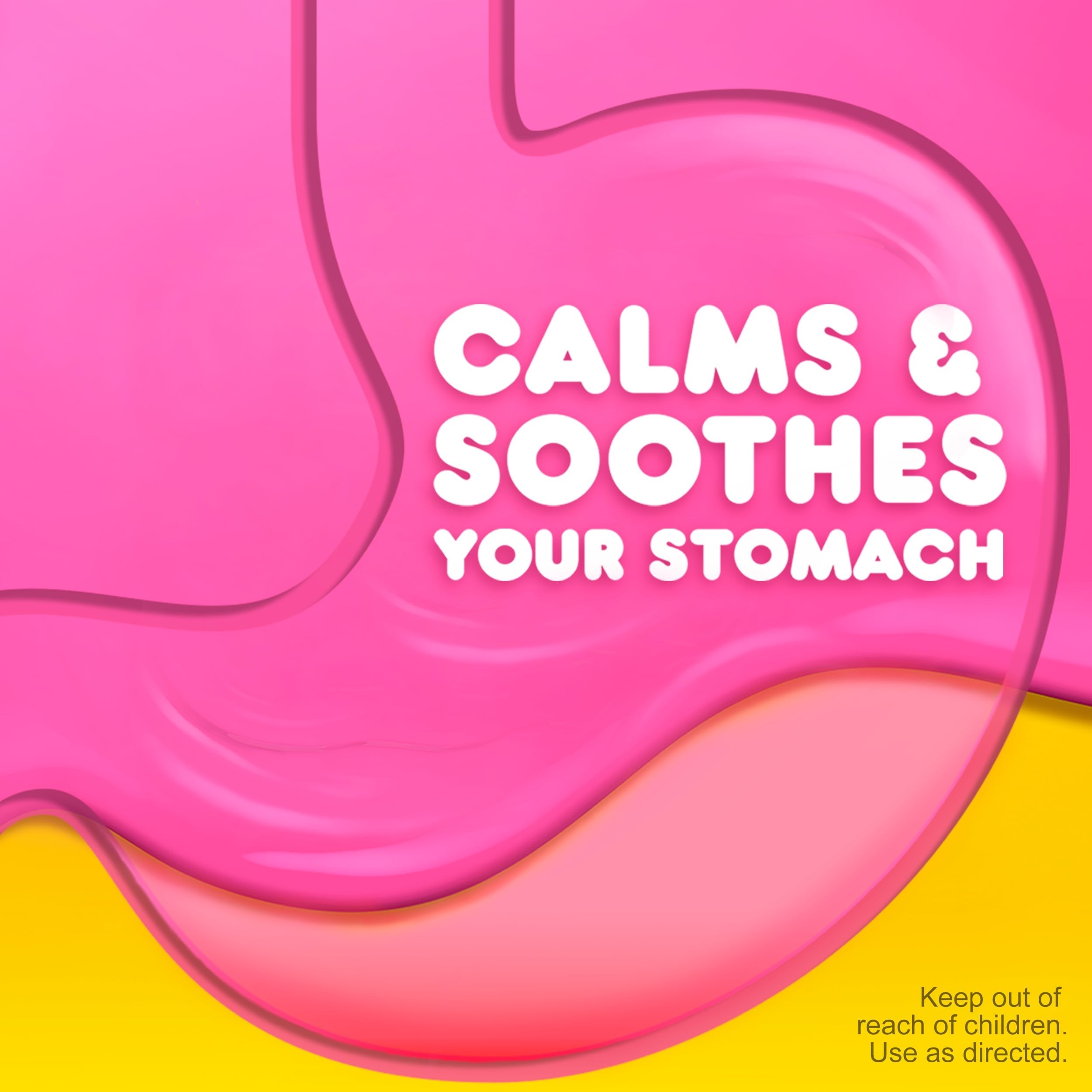 Pepto Bismol format voyage compact, facile à transporter pour des conseils de confort gastrique.