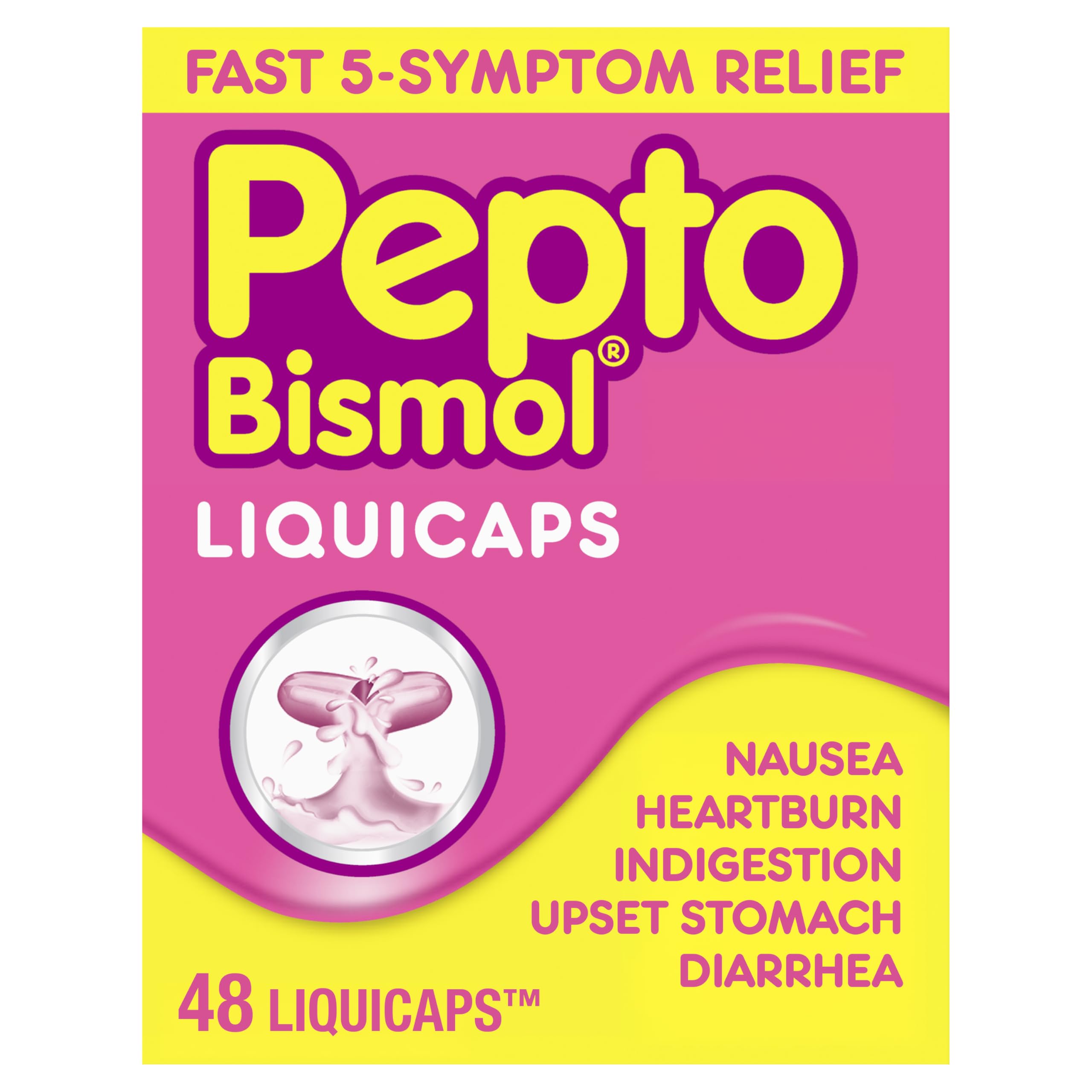 Pepto Bismol Liquicaps: bouteille portable pour soulager rapidement les maux d’estomac