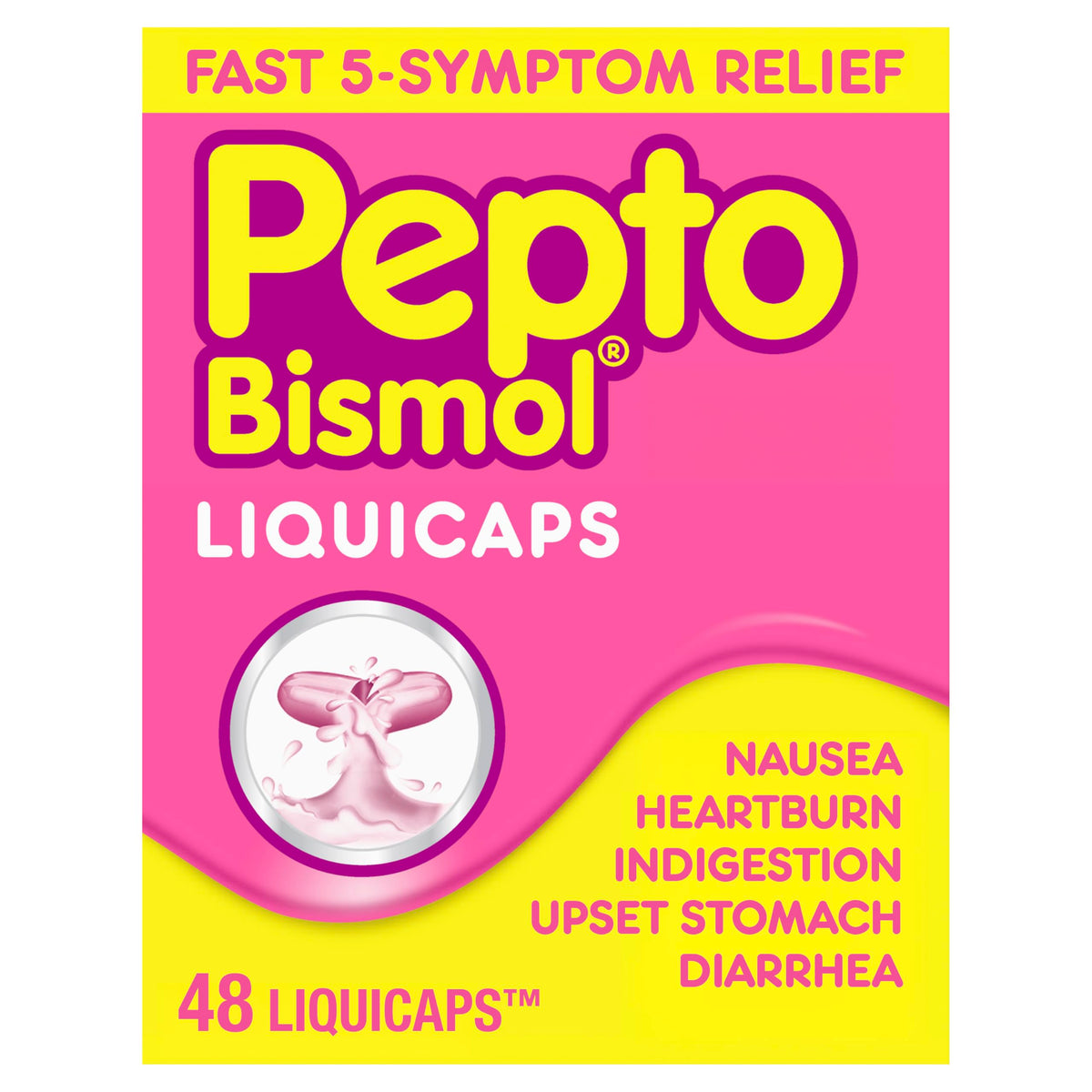 Pepto Bismol Liquicaps: bouteille portable pour soulager rapidement les maux d’estomac