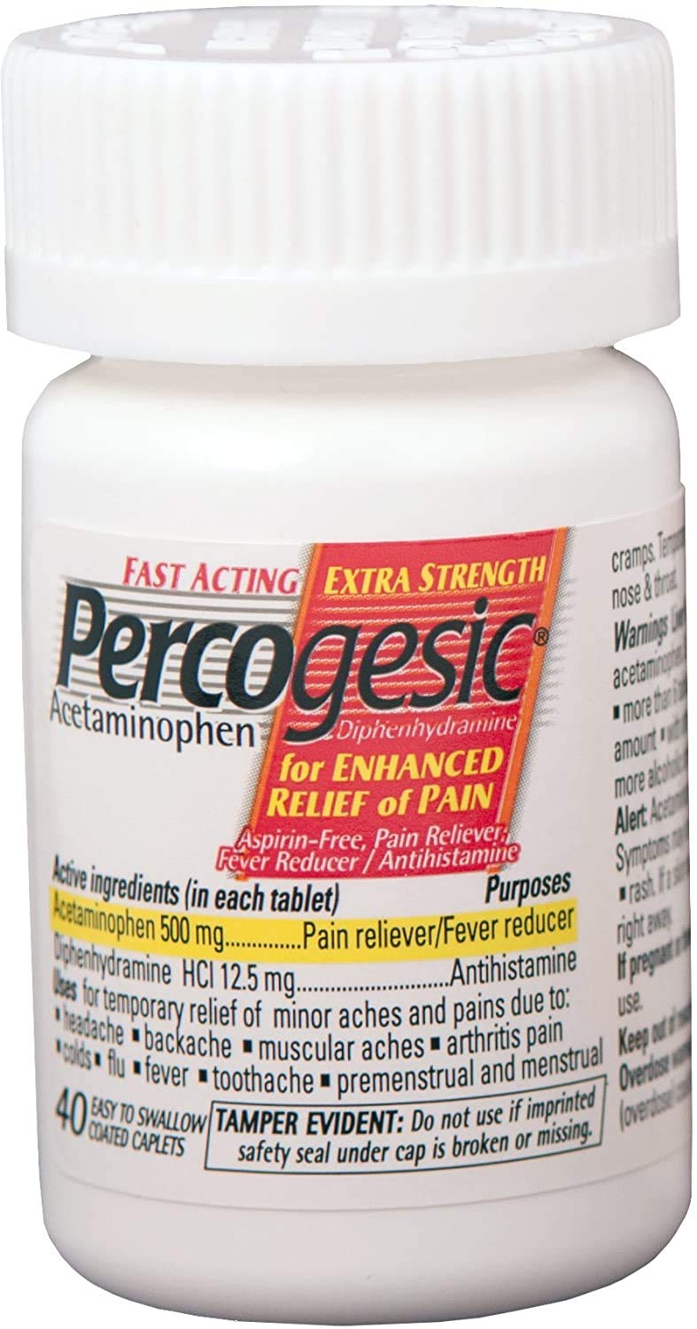 Percogesic, emballage 6 paquets pratique pour la famille.