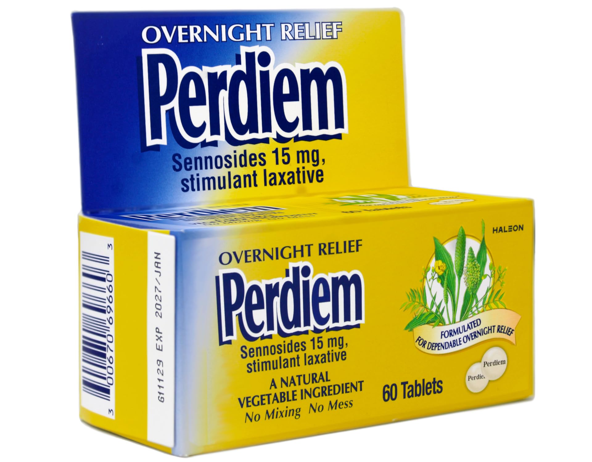 Perdiem tablettes nocturnes : usage simple sans préparation.