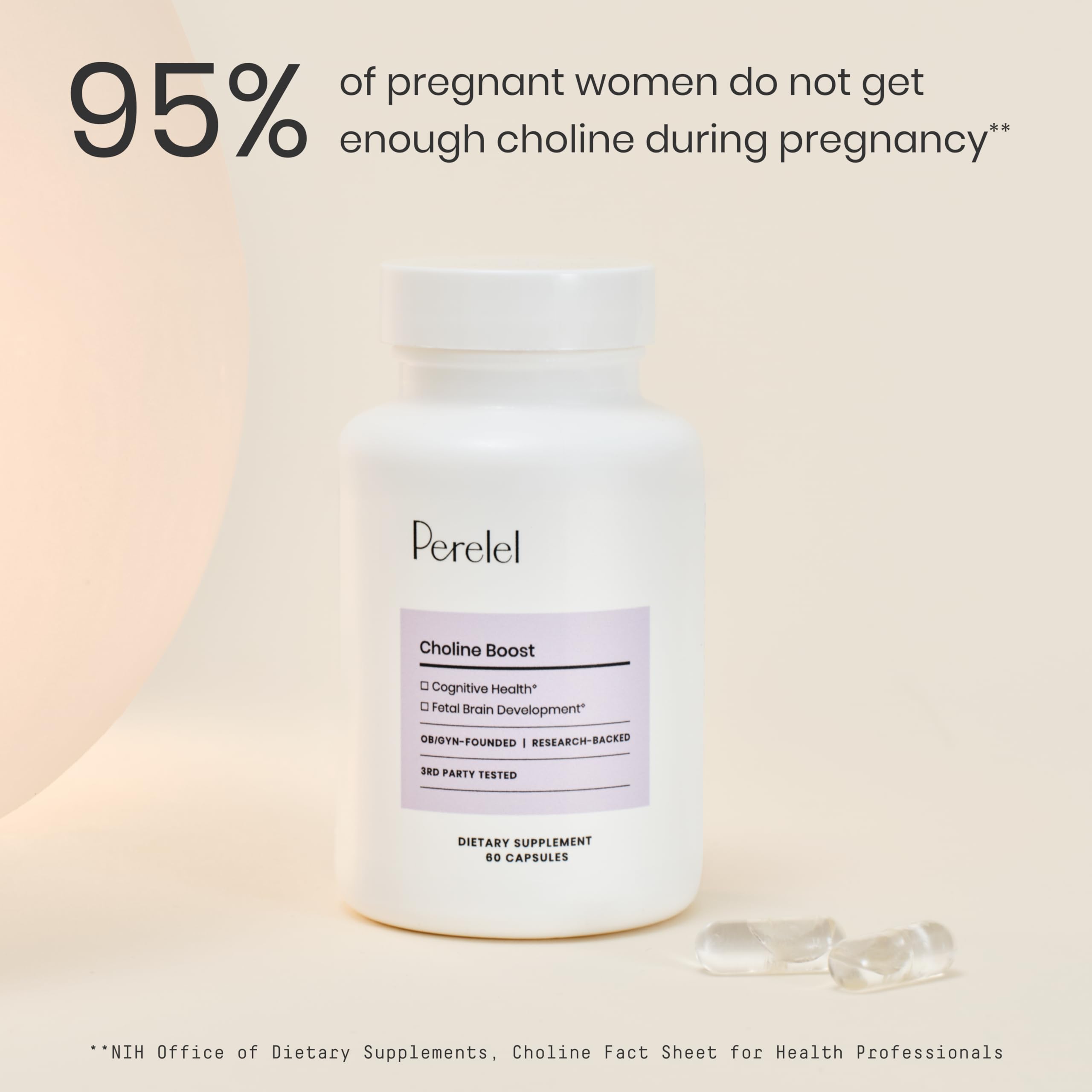 Perelel Choline Boost : emballage compact prêt à ranger