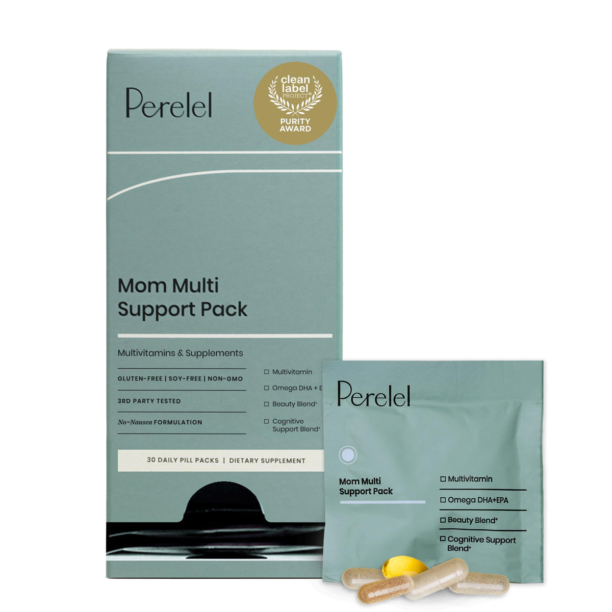 Perelel Mom Multi Support Pack — emballage quotidien post-partum, facilité d'utilisation.