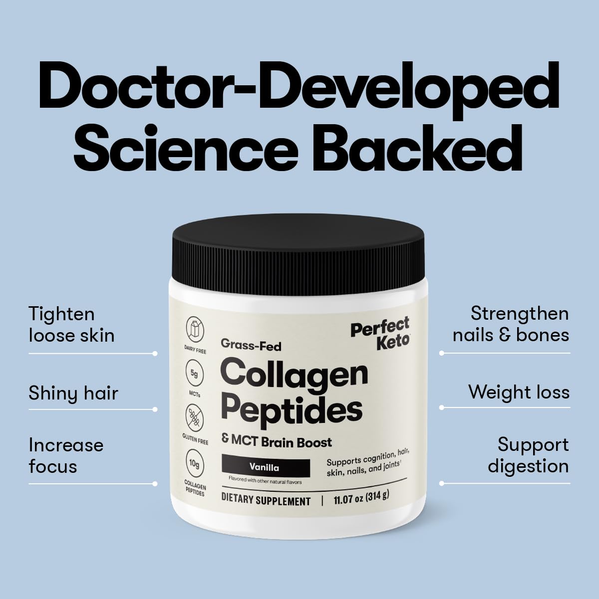 MCT et Collagène Perfect Keto, absorption et énergie améliorées