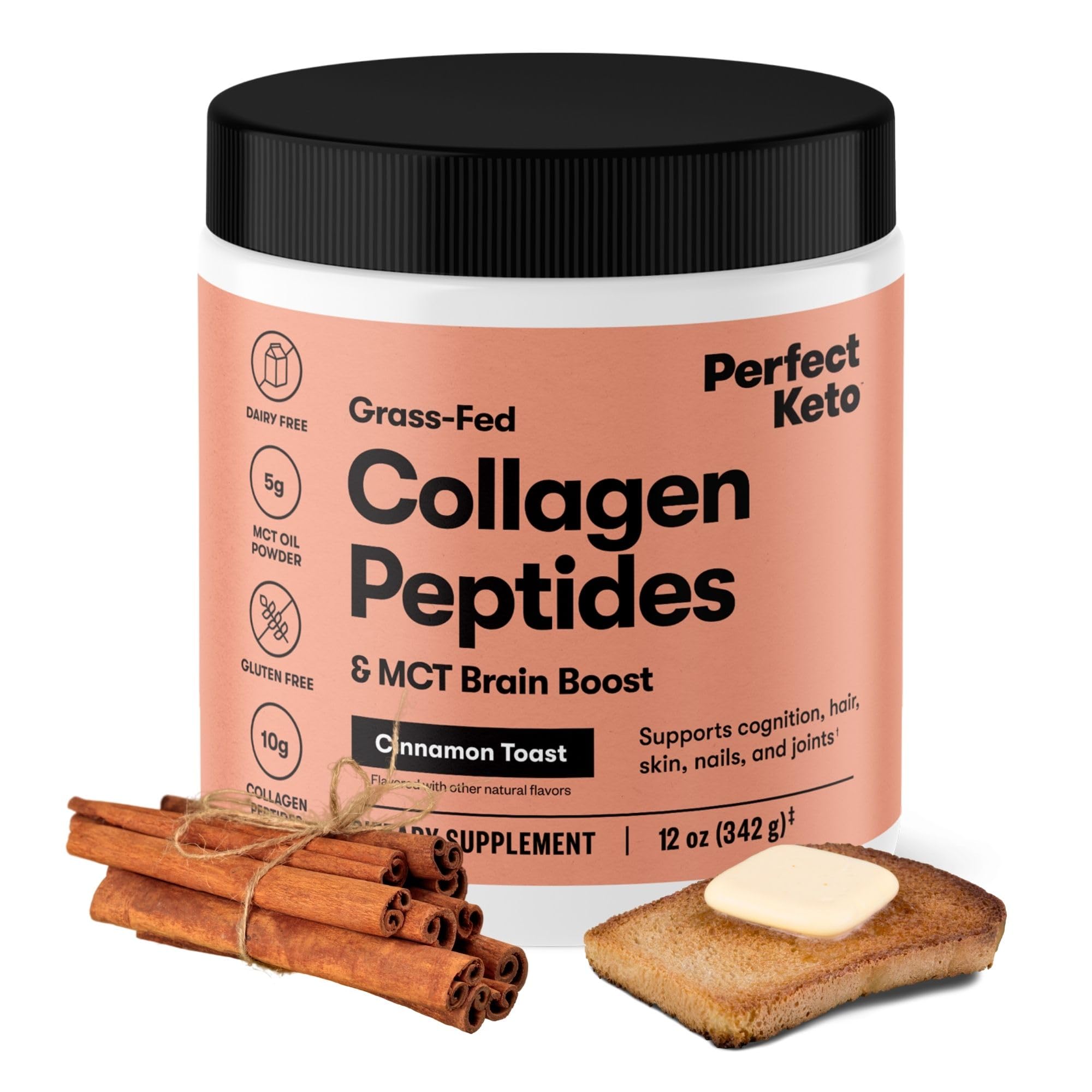 Perfect Keto Collagen poudre MCT énergie, texture veloutée et énergie durable