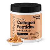 Perfect Keto Collagene Peptides en poudre dans le café, texture crémeuse et énergie rapide