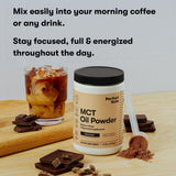 Ingrédients naturels de la poudre MCT Perfect Keto issus de coco.
