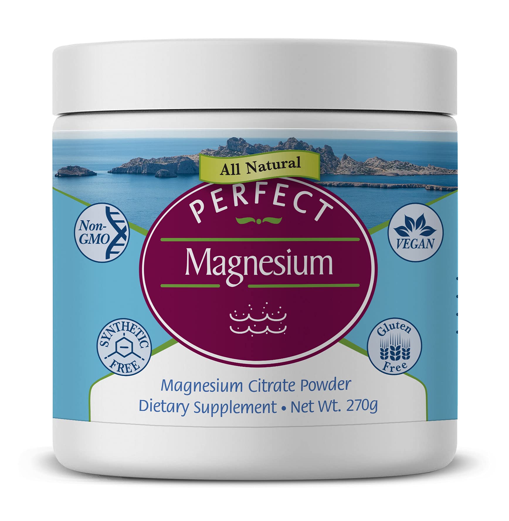 Perfect Magnésium Citrate Poudre : boîte et doseuse pour dosage facile.