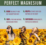Poudre Magnésium Citrate Perfect se mélange dans du jus.