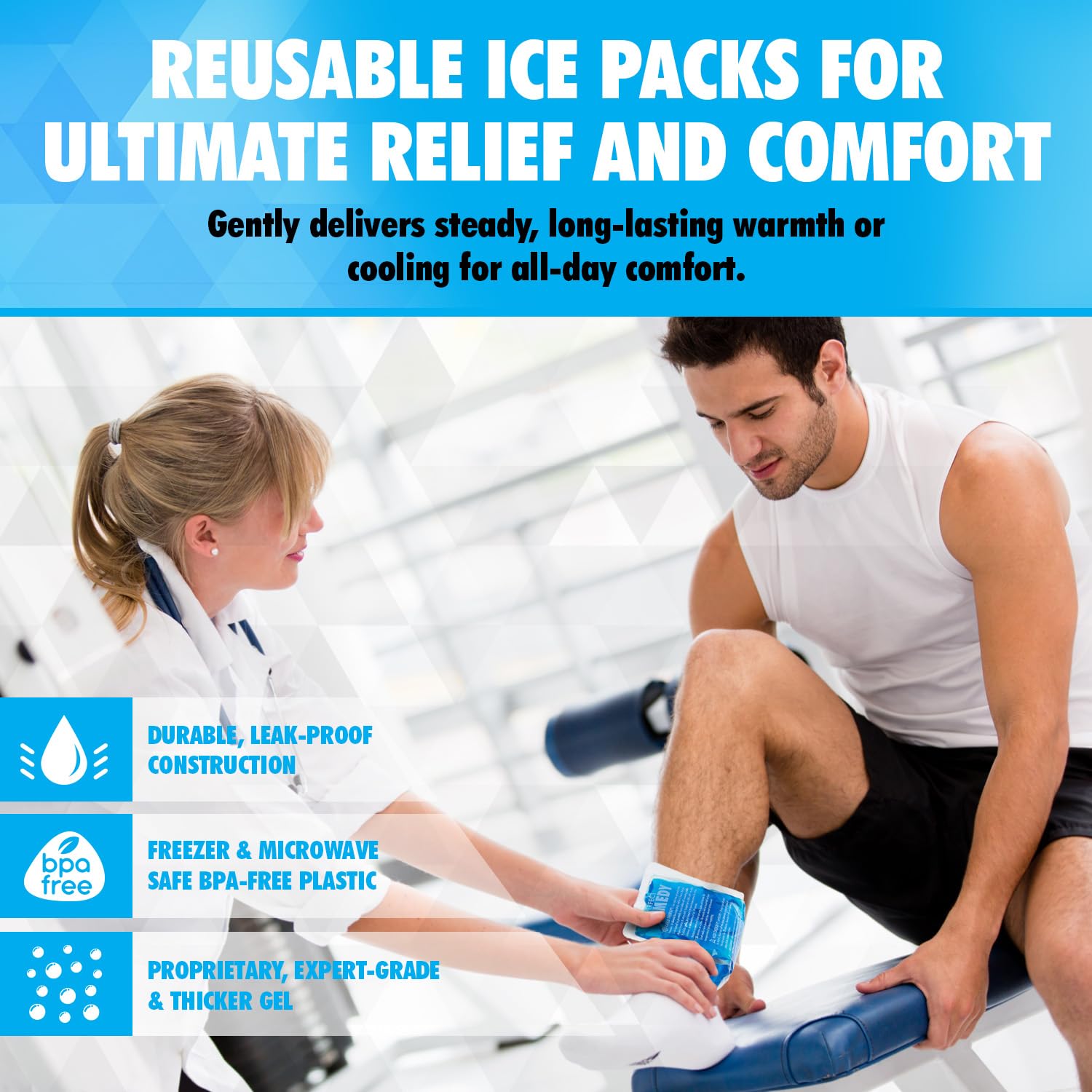 Perfect Remedy compresse gel pliable, confort souple pour zones sensibles.