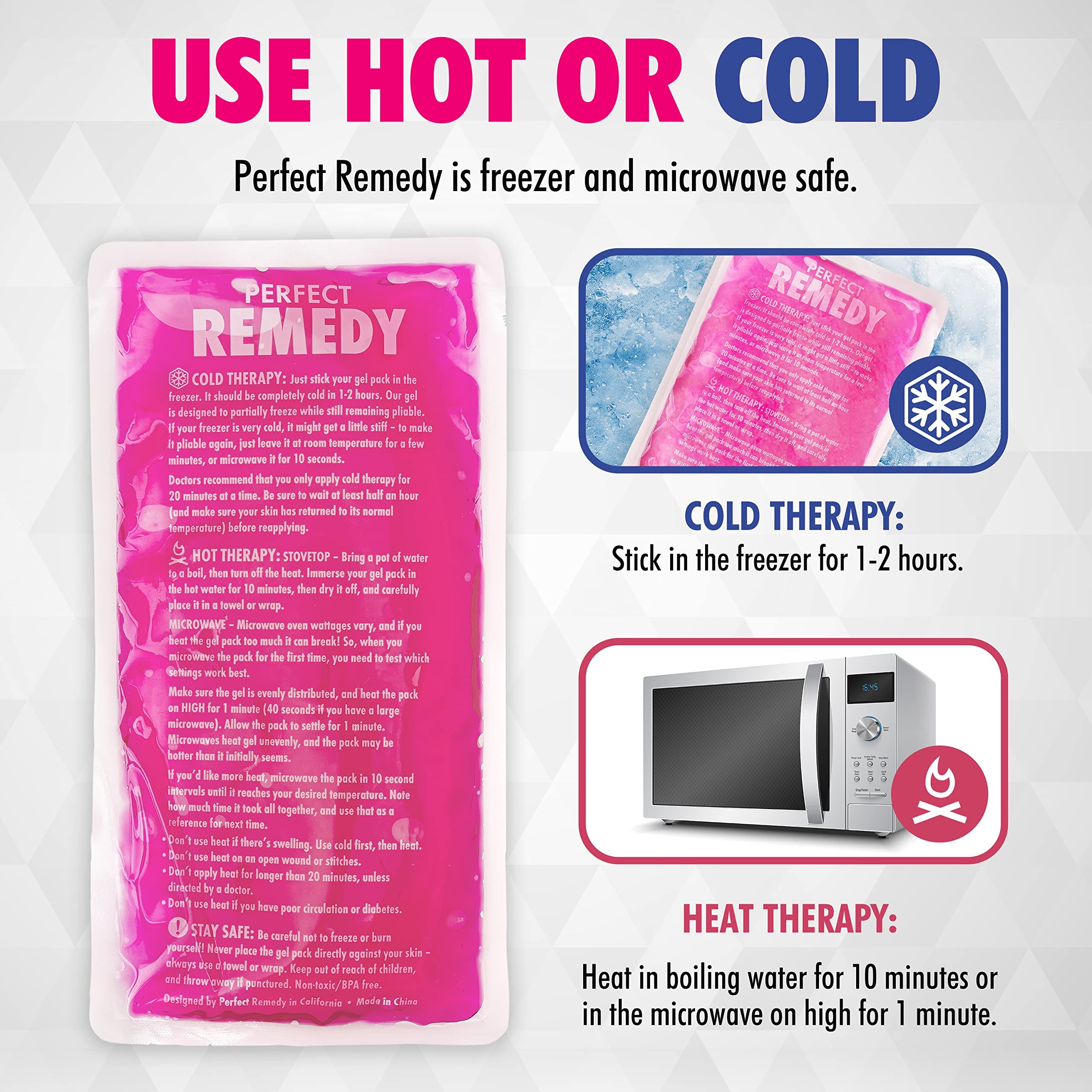 Perfect Remedy gel glace genou epaule s'adapte aux zones ciblées.