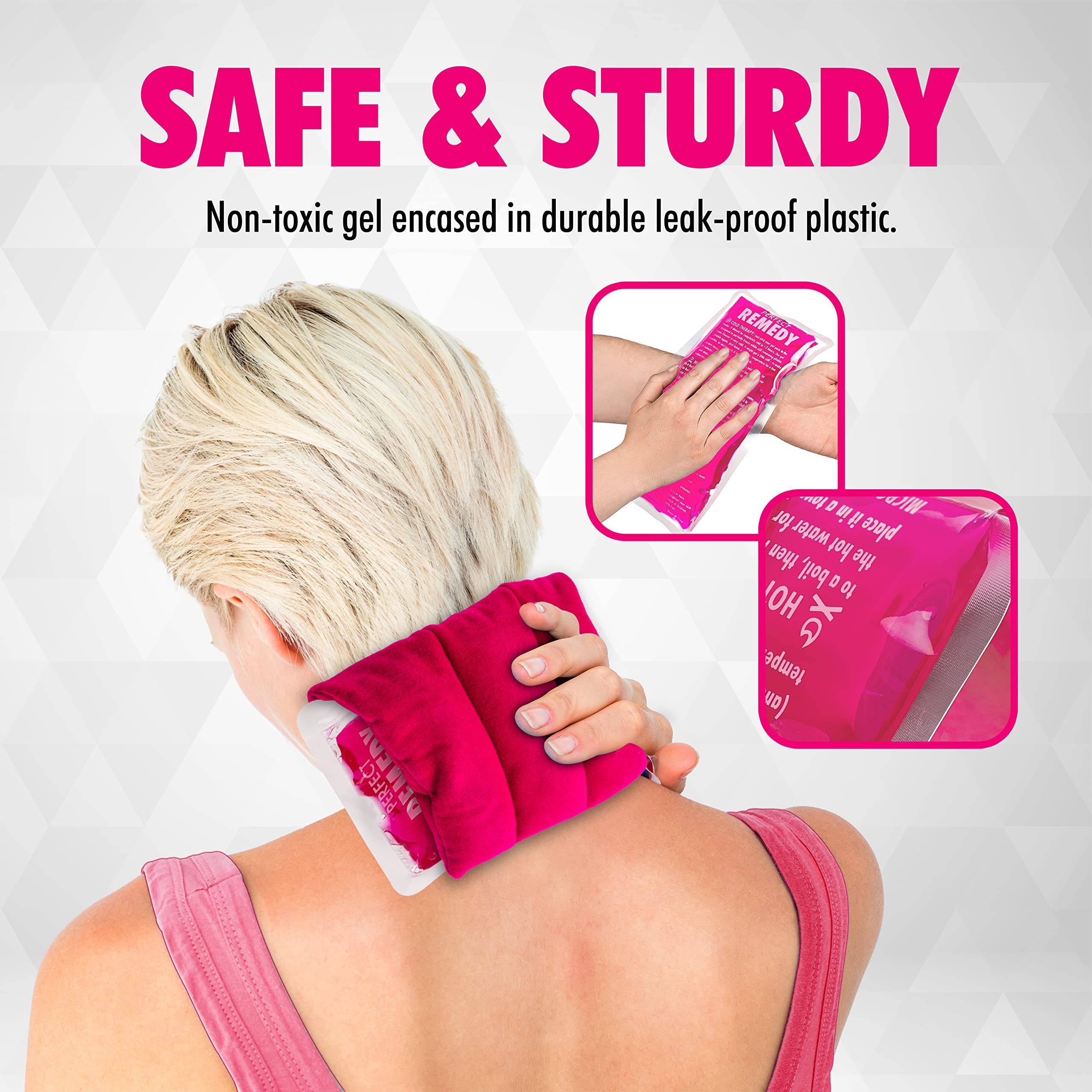 Perfect Remedy gel glace housse flexible pour une utilisation prolongée.