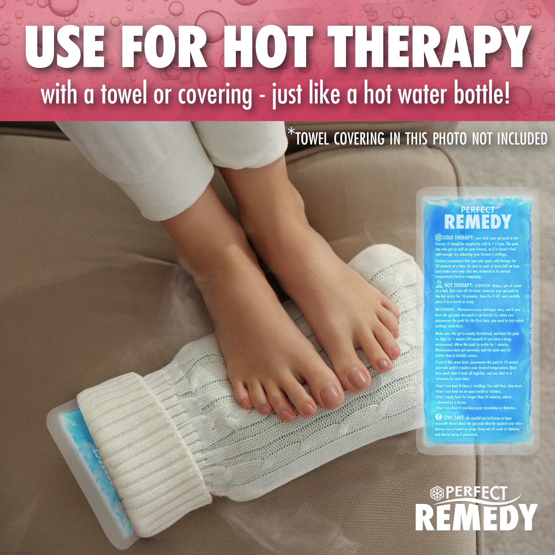 Perfect Remedy gel glace poignet, pratique et réutilisable.