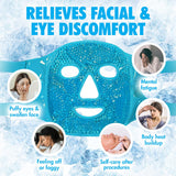 Perfect Remedy masque glace visage bleu – détail du revêtement réversible pour peau sensible