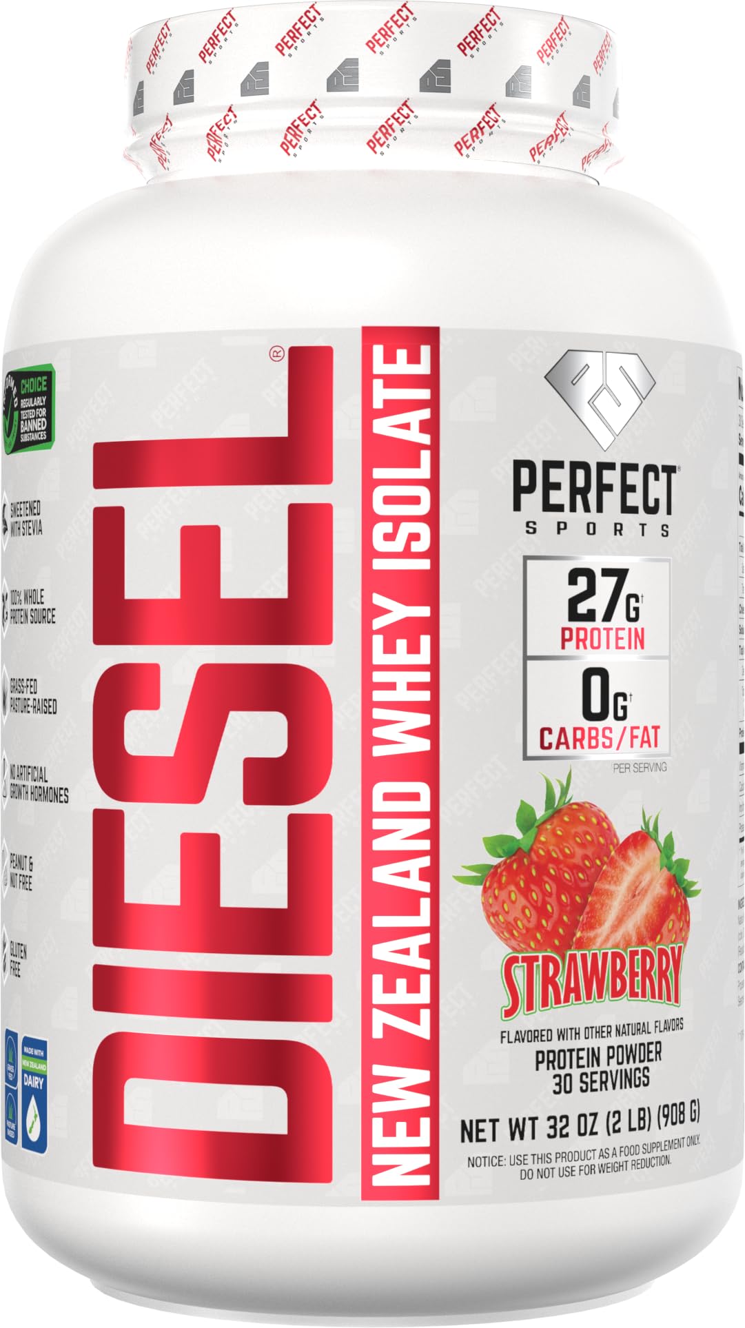 PERFECT SPORTS Diesel - emballage et cuve, protéine de qualité pour récupération après l'effort.