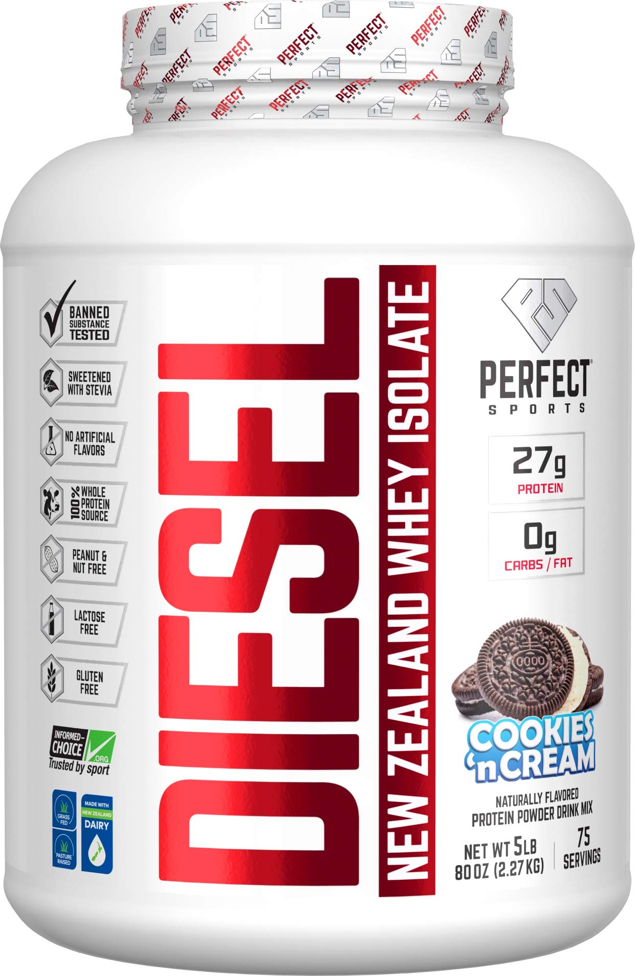 PERFECT SPORTS Diesel isolat de whey — emballage pratique pour le sport au quotidien.