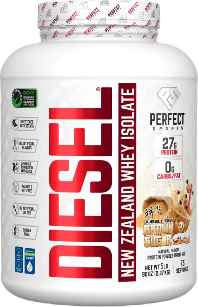 Diesel Perfect Sports, protéine isolat néo-zélandaise, récupération post-entraînement facilitée.