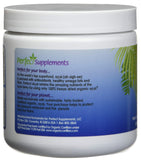 Zoom sur la poudre acai Fine de Perfect Supplements en gros plan.