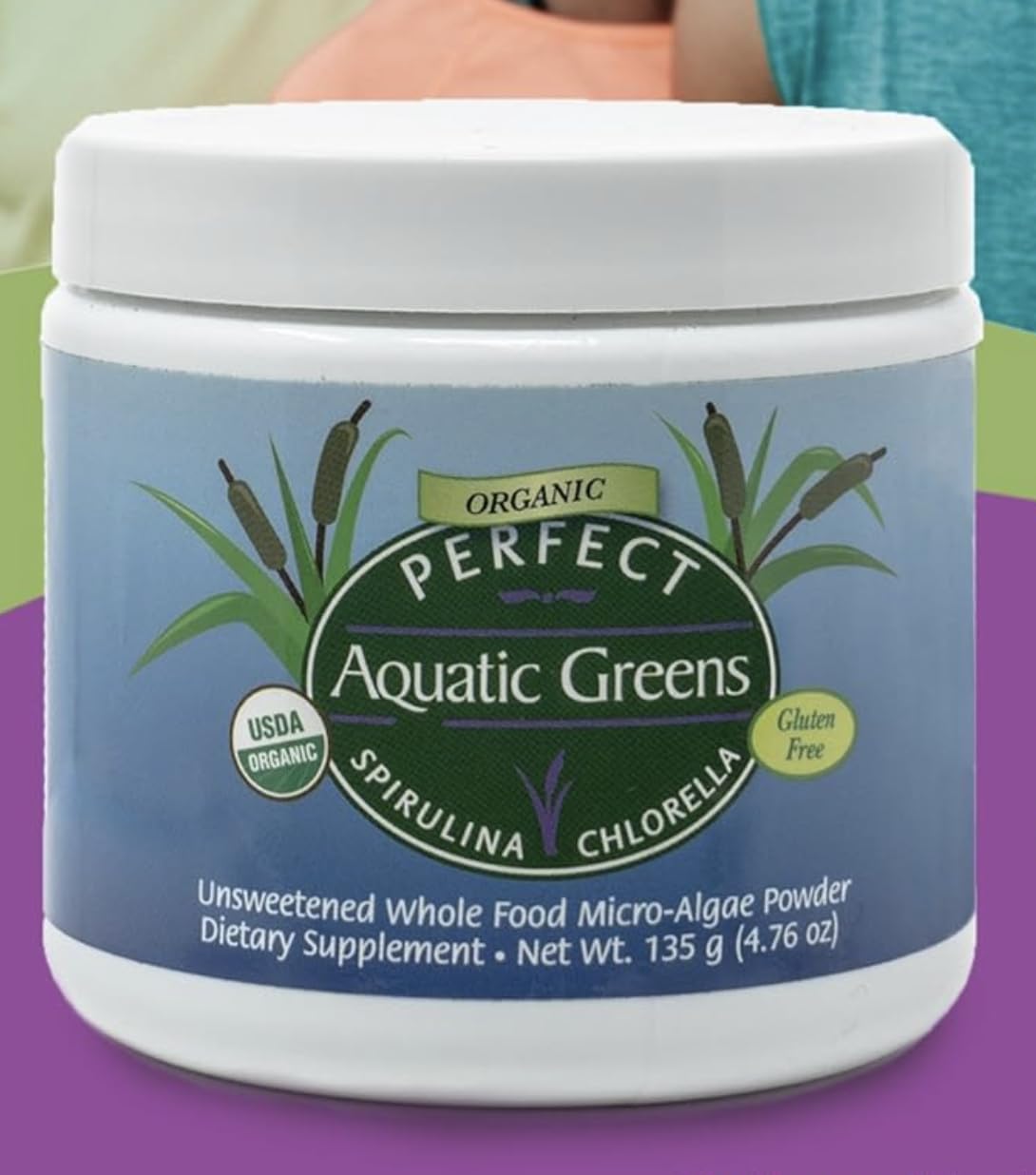 Perfect Supplements Aquatic Greens tableau ingrédients, transparence sur l origine biologique.