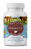 Perfect Supplements: capsules foie boeuf déshydraté dans emballage, source naturelle de protéines.
