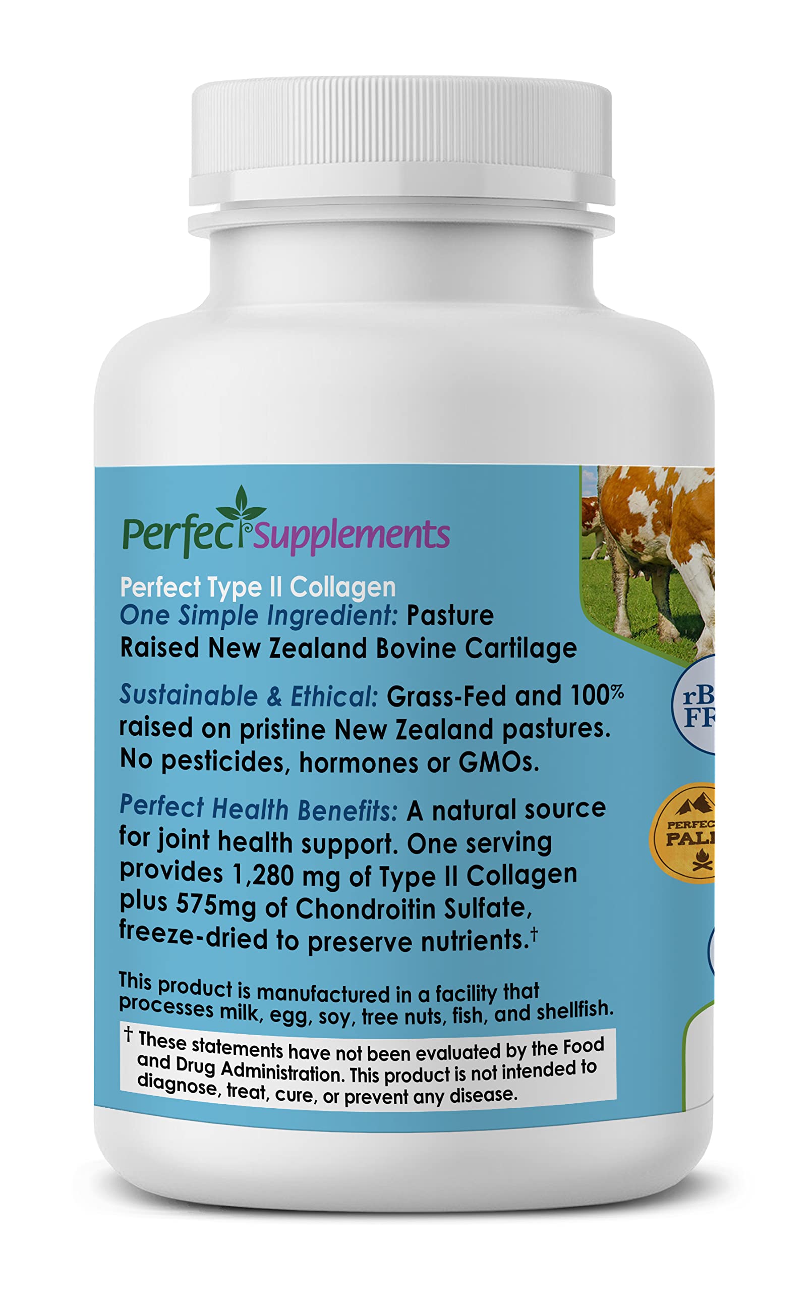Perfect Supplements collagène de type II, composants: chondroïtine et protéines pour le confort articulaire