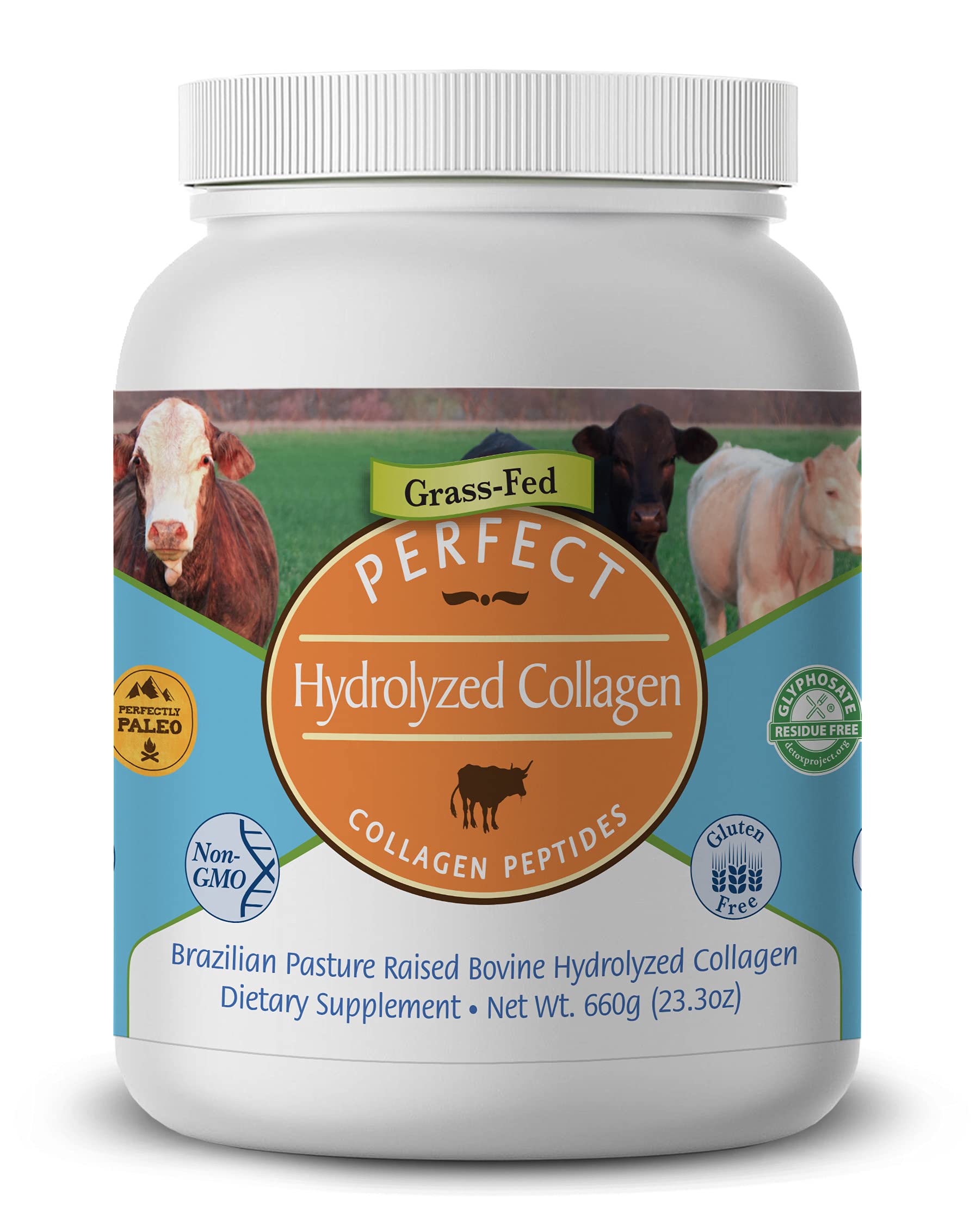 Perfect Supplements collagene hydrolyse non aromatisé en poudre, mélange rapide dans boisson chaude ou froide