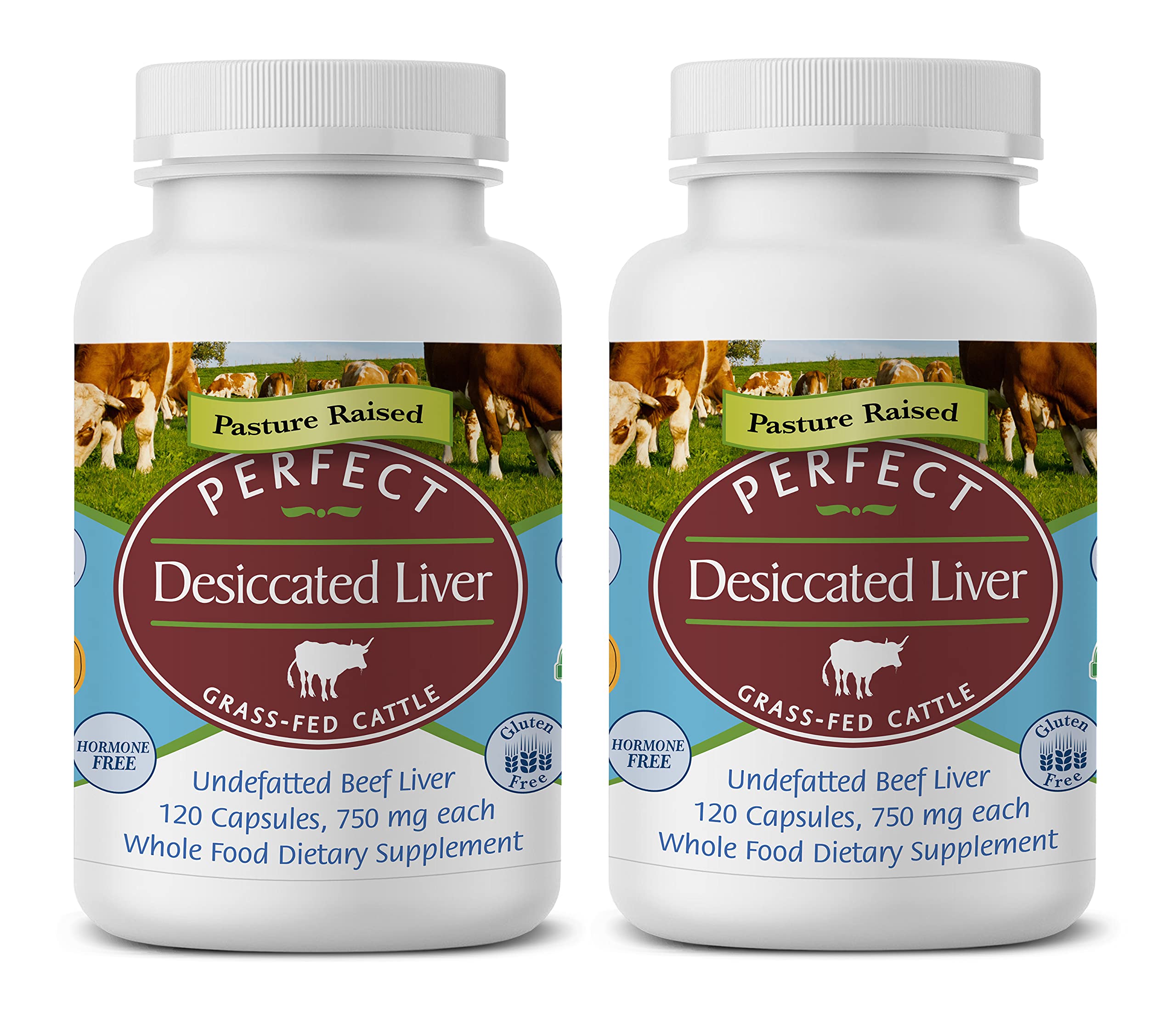 Perfect Supplements Foie désydraté: capsule bocal, apport naturel en protéines et fer pour l'énergie.